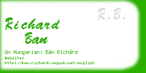 richard ban business card